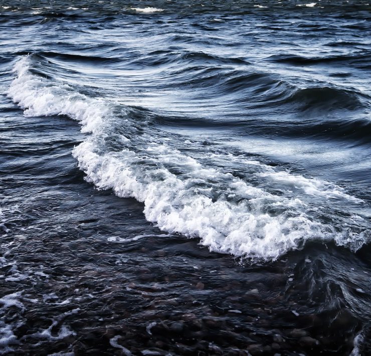 Close up of a wave on the sea