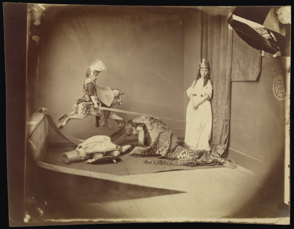 St George and the Dragon 1875 Lewis Carroll (pseudonym of Charles Lutwidge Dodgson 1832–98) Albumen silver print