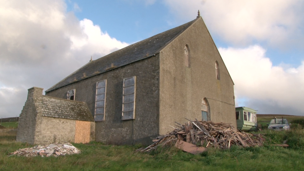 Graham Fellow's Church in Orkney before restoration