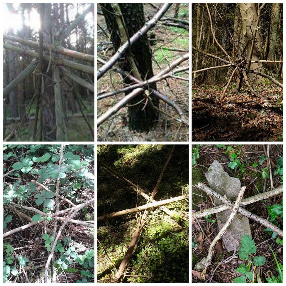 Stick patterns found in woods across the UK