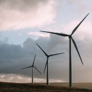 Three Windmills on an onshore wind farm