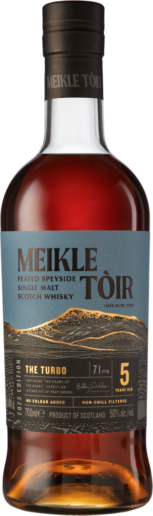 Meikle Tòir The Turbo peated whiskey bottle 