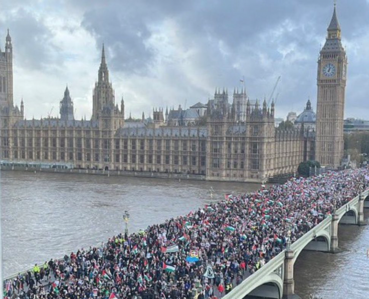 anti war protesters in London 11th November 2023