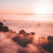 misty mountains at dawn
