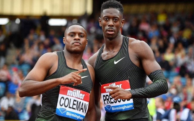 Reece Prescod & Christian Coleman posing for camera