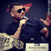 Michael Bisping in press conference after winning the middleweight title