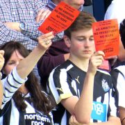 Newcastle United fans protest over club owner Mike Ashley