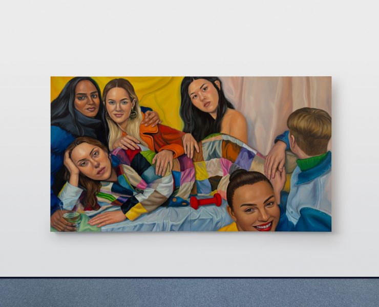 Chloe Wise, Which lake do I prefer, 2018. Oil on linen, 182,9 x 152,4 cm | 72 x 60 inches / Courtesy the Artist and Almine Rech. Photo: Melissa Castro-Duarte