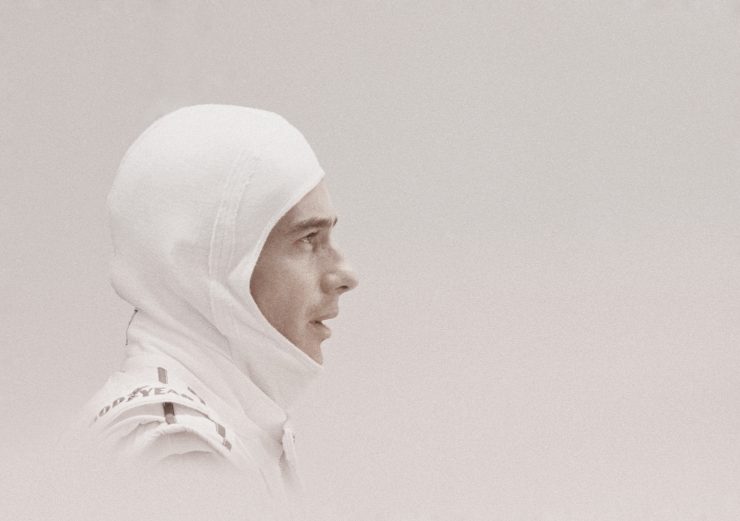 Ayrton Senna 30th May 1994 in williams garage Imola Italy. San Marino GP