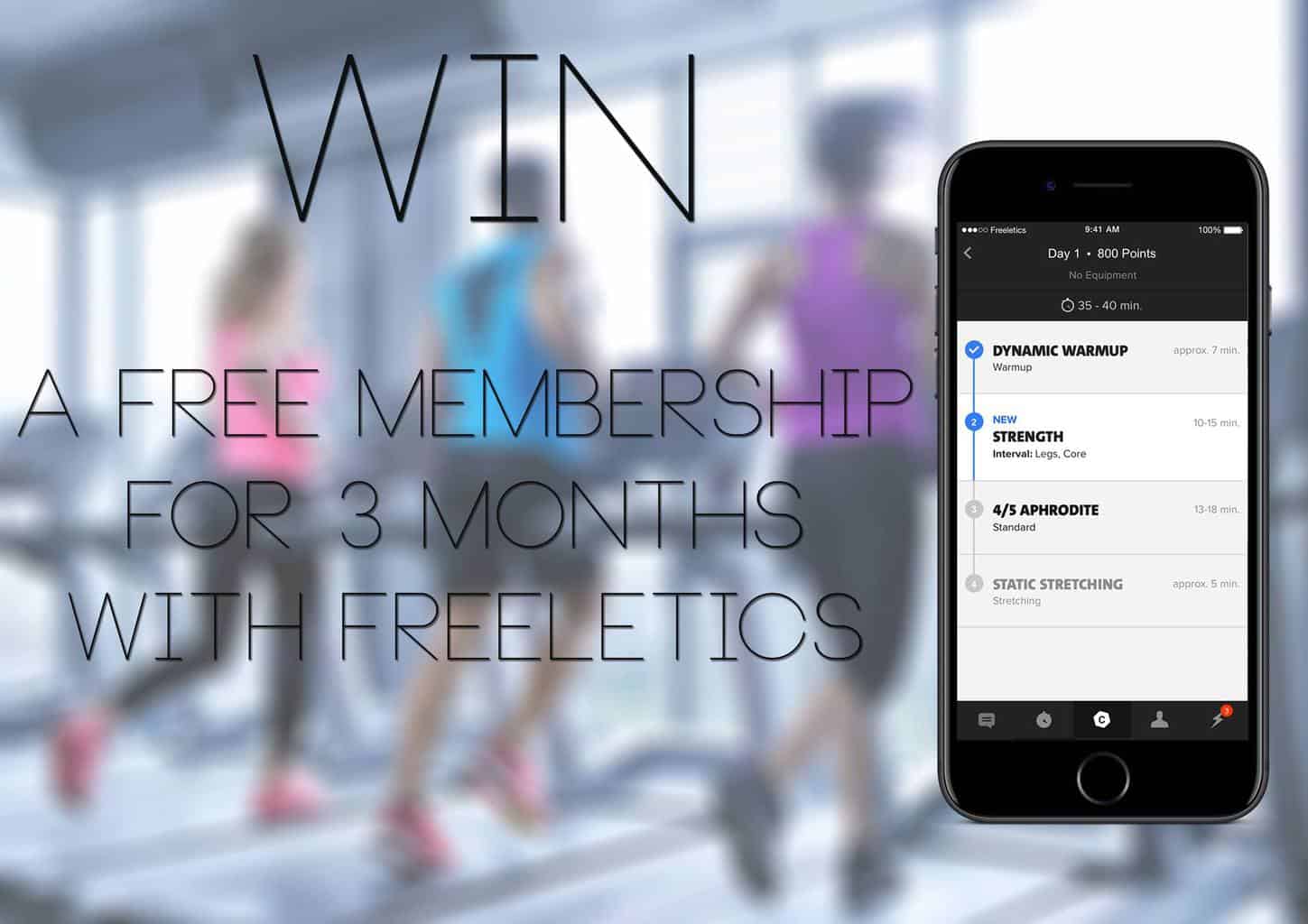 Competition to win 3 months membership to the Freeletics fitness app