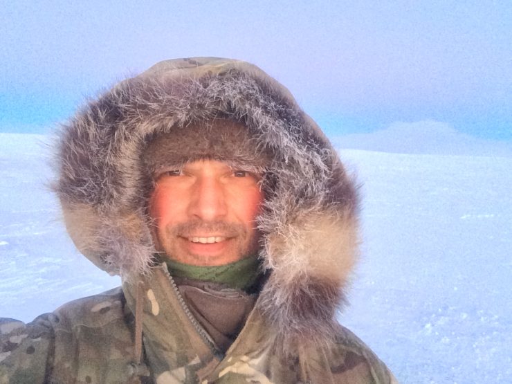 Survival expert John Hudson in the Arctic