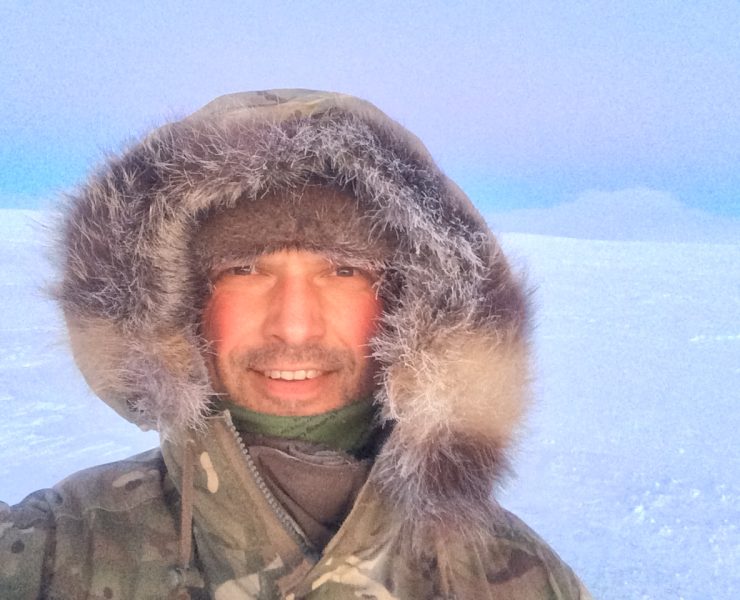 Survival expert John Hudson in the Arctic