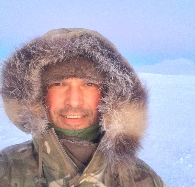 Survival expert John Hudson in the Arctic