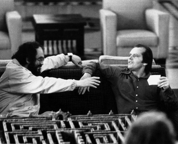 Stanley Kubrick and Jack Nicholson on the set of The Shining.