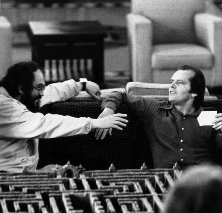Stanley Kubrick and Jack Nicholson on the set of The Shining.