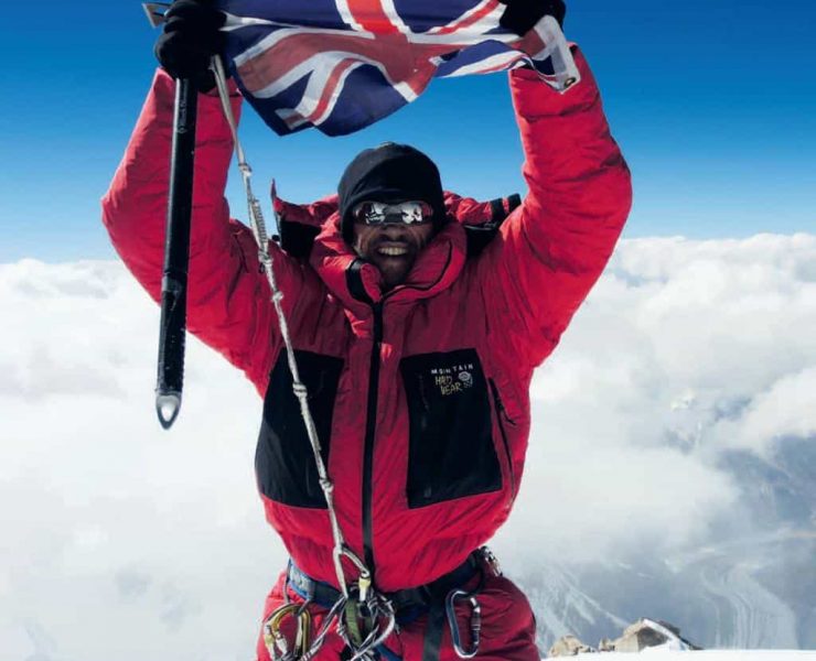 Adrian Hayes on the summit of K2 at 3:20 p.m. on 26 July 2014.