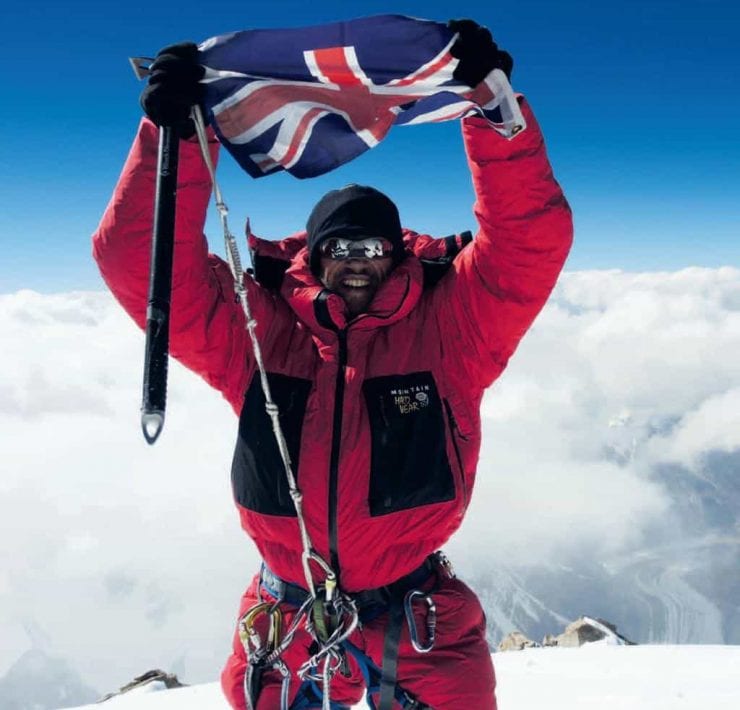 Adrian Hayes on the summit of K2 at 3:20 p.m. on 26 July 2014.