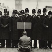 Protester, Cuban Missile Crisis, Whitehall, London 1962. Shot by Don McCullin