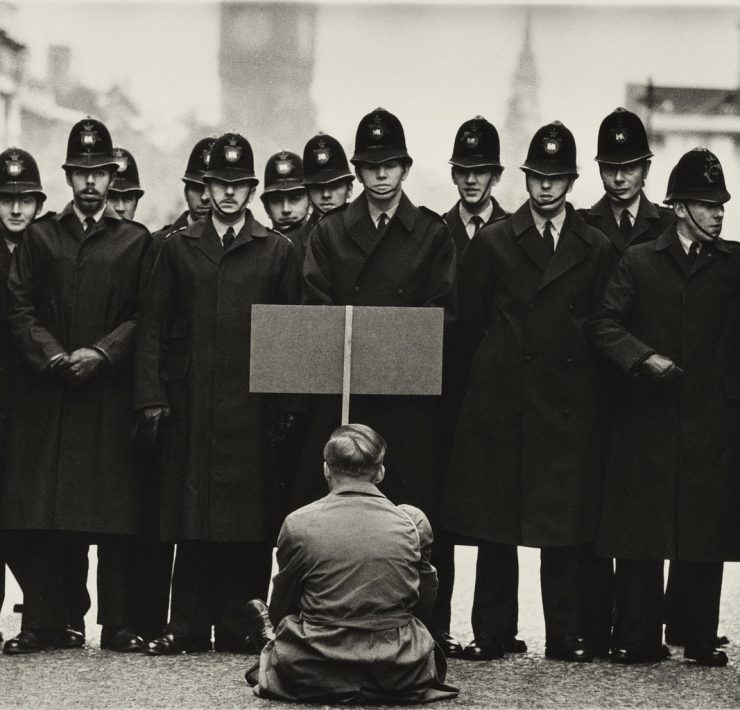 Protester, Cuban Missile Crisis, Whitehall, London 1962. Shot by Don McCullin