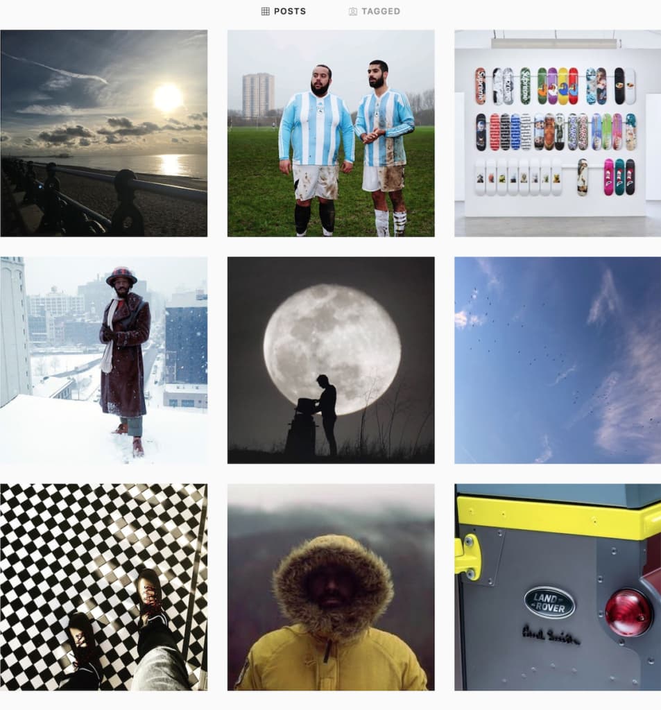 A collage of images from The MALESTROM Instagram feed