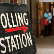 Sign for a UK Polling Station