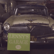 A classic car in Lenny's Garage in Brooklyn