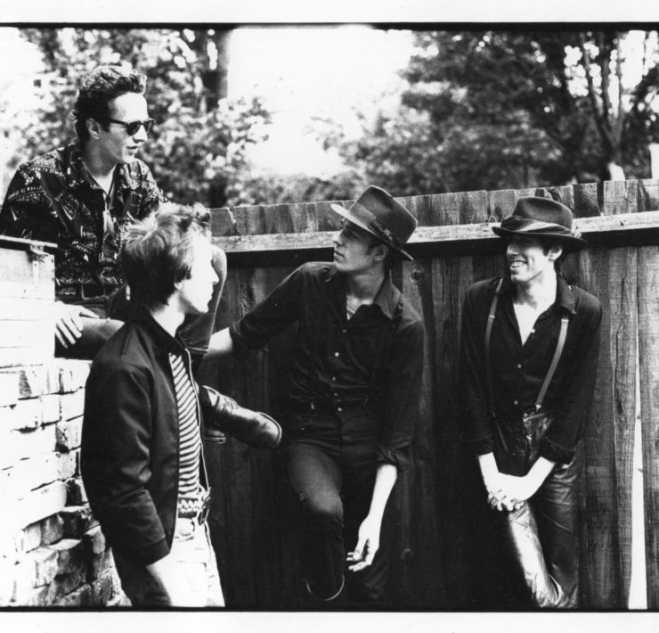 The Clash outside Wessex Studios during the recording of London. Credit: Pennie Smith