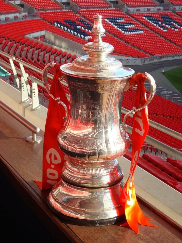 The FA Cup Trophy at Wembley