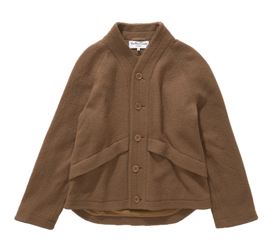 100% wool Erkin Jacket with raglan sleeves