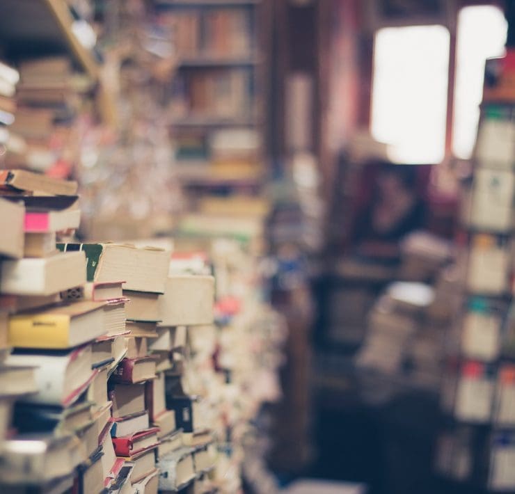 A big stack of books