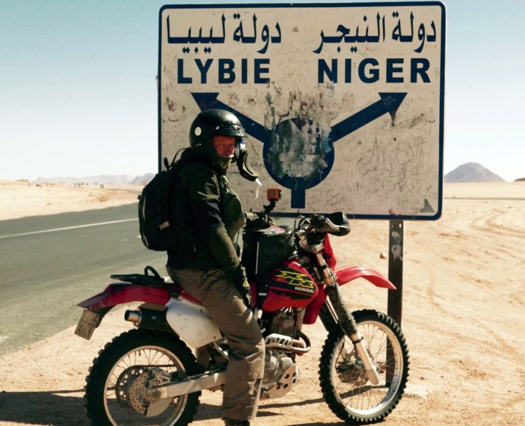 Chris Scott travelling through the Sahara