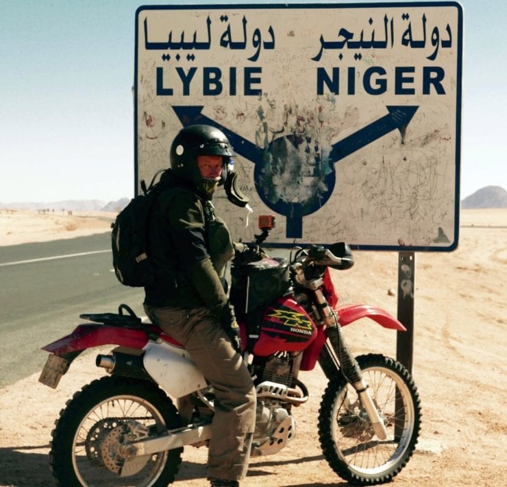 Chris Scott travelling through the Sahara