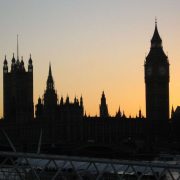 london westminster at dusk