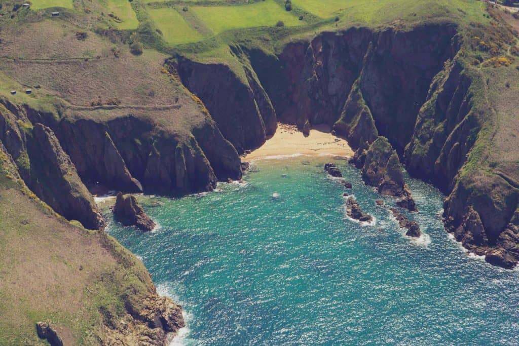 Arial view of the North Coast of Jersey